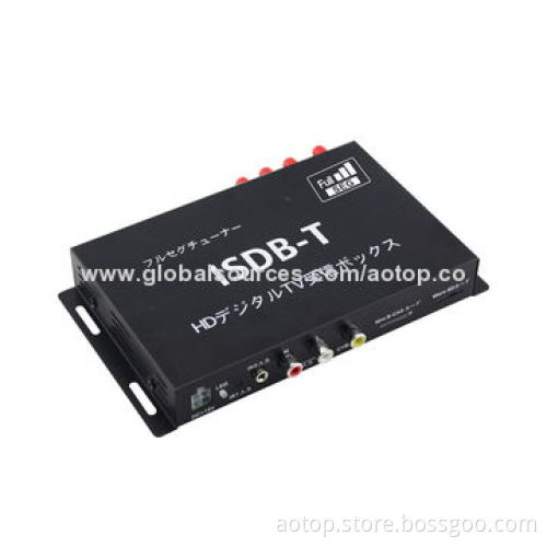 Car ISDB-T Full Seg TV Box for Japan/4 Tuners/Full HD 1,080P/PVR/250km/h High Speed/Mini B-cas Card